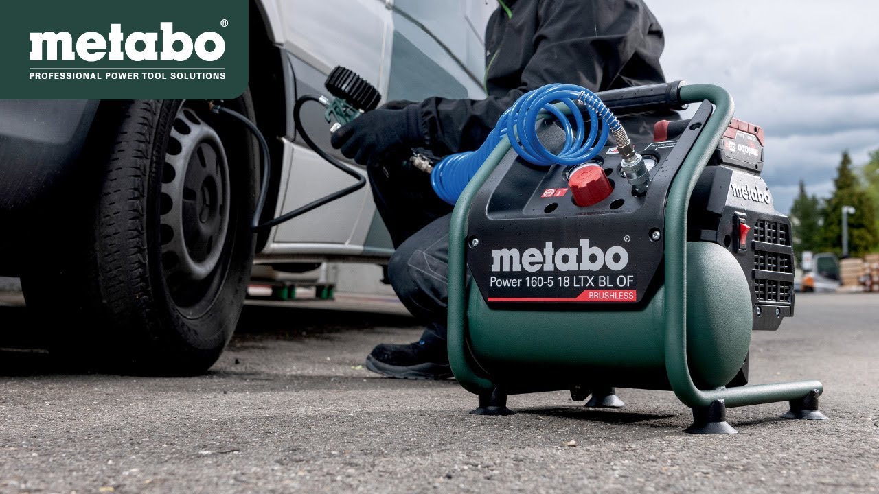 Metabo 18 V Akku-Kompressor / 18 V Cordless Compressor Power 160-5 18 LTX BL OF