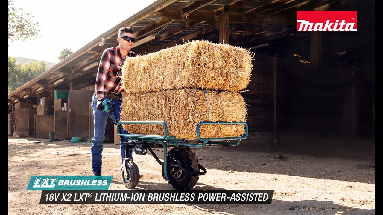 18V X2 LXT® Lithium‑Ion Brushless Cordless Power‑Assisted Wheelbarrow